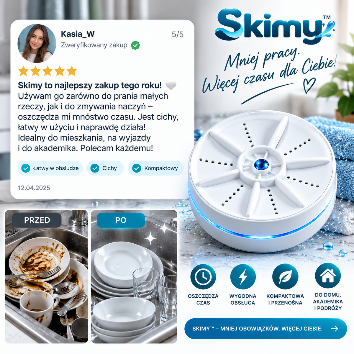 Skimy™ - Zmywarka i pralka
